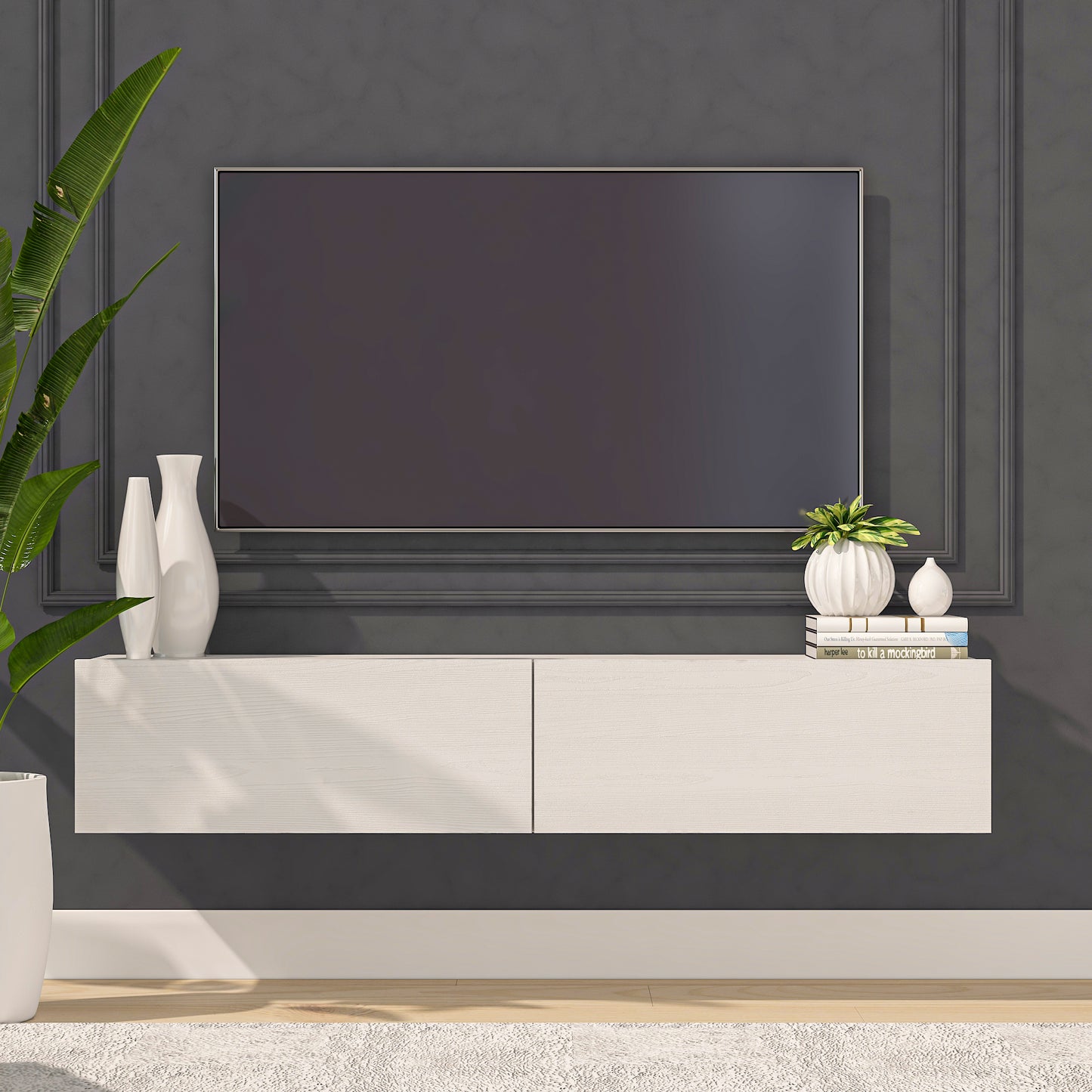 Housley 53" Floating TV Stand Up to 70" TV's Wall Mounted Media Console