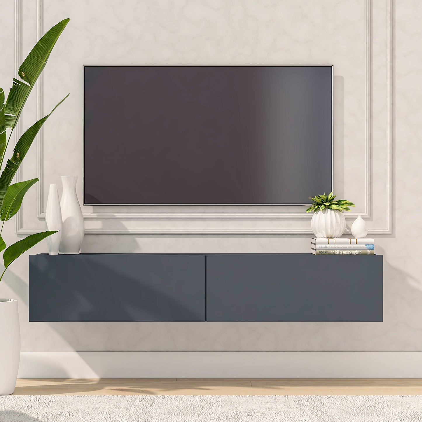Housley 53" Floating TV Stand Up to 70" TV's Wall Mounted Media Console