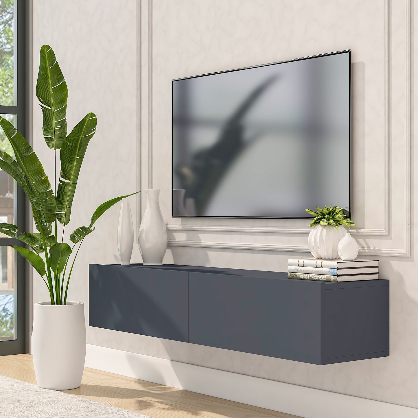 Housley 53" Floating TV Stand Up to 70" TV's Wall Mounted Media Console