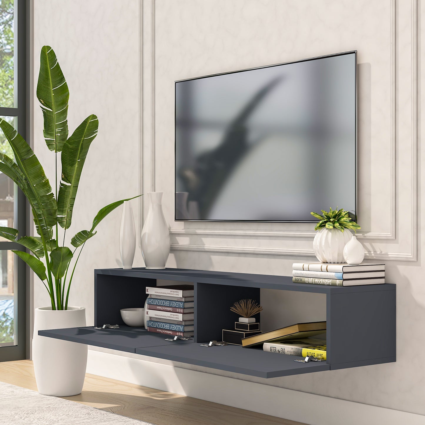 Housley 53" Floating TV Stand Up to 70" TV's Wall Mounted Media Console