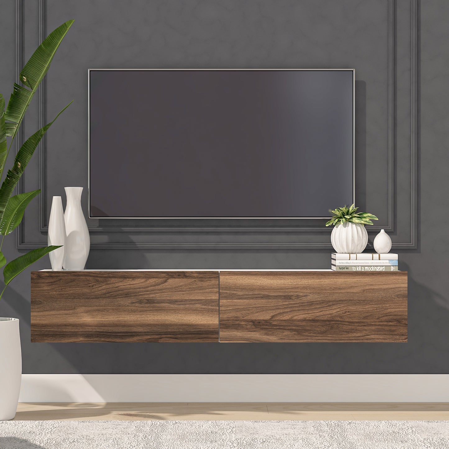 Housley 53" Floating TV Stand Up to 70" TV's Wall Mounted Media Console