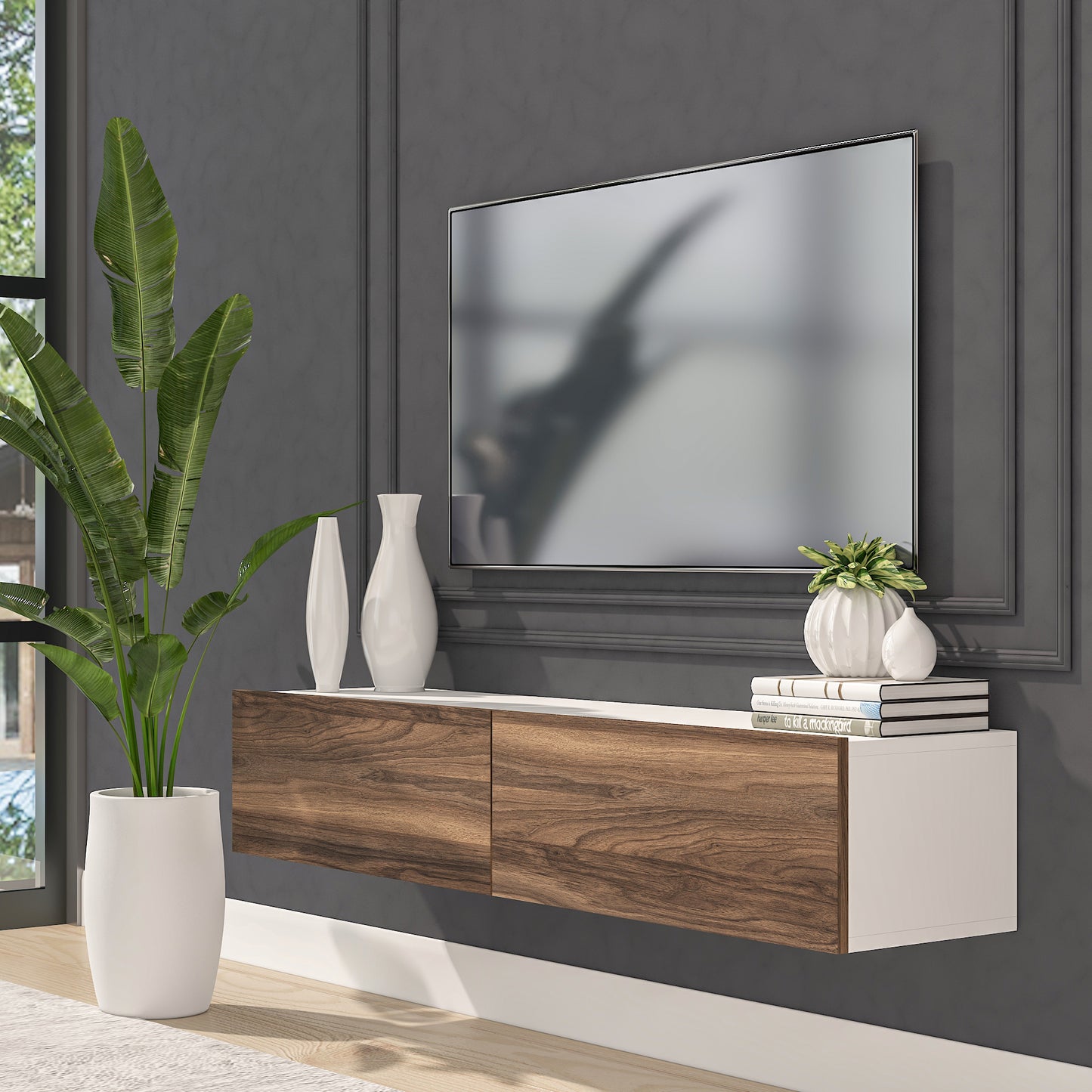 Housley 53" Floating TV Stand Up to 70" TV's Wall Mounted Media Console