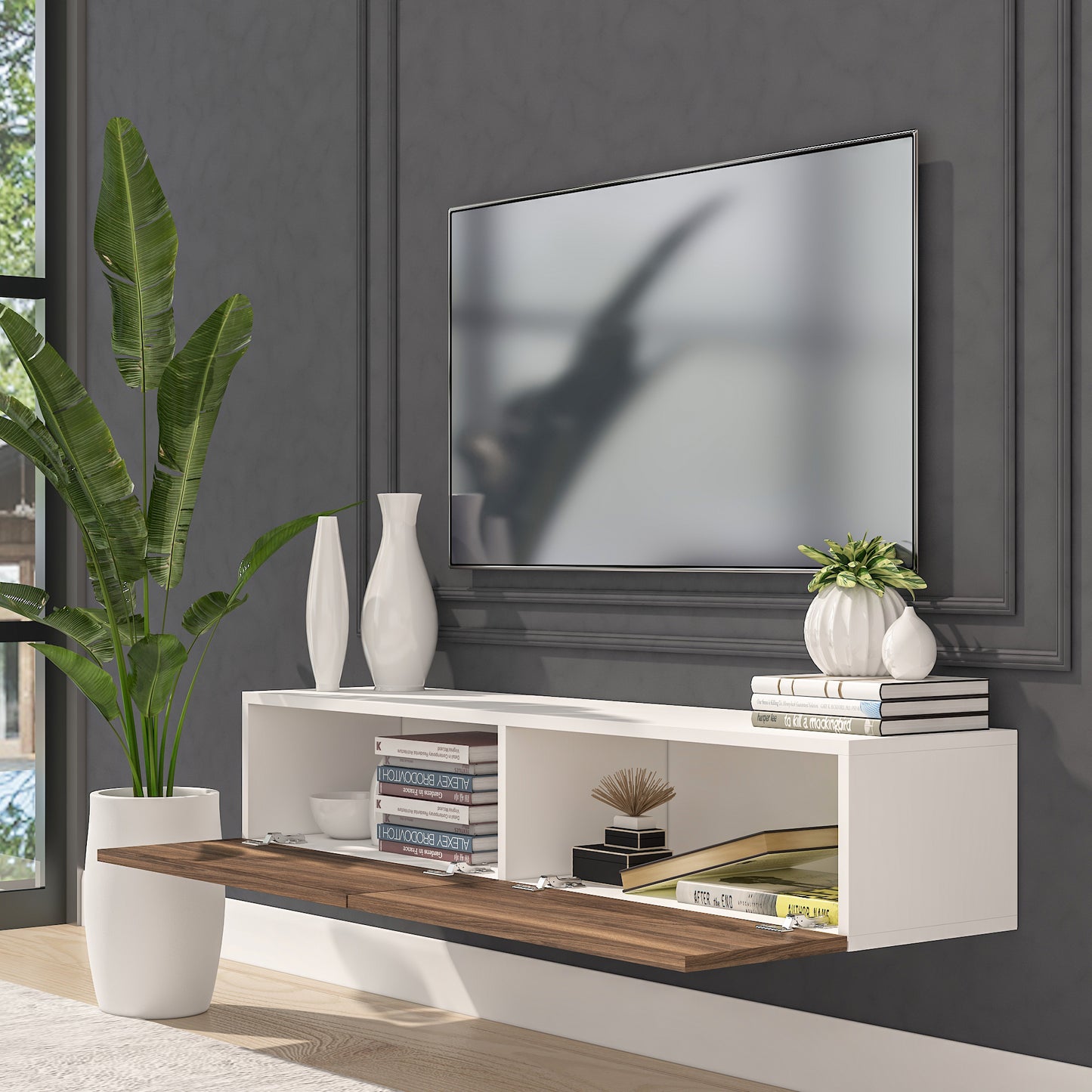 Housley 53" Floating TV Stand Up to 70" TV's Wall Mounted Media Console