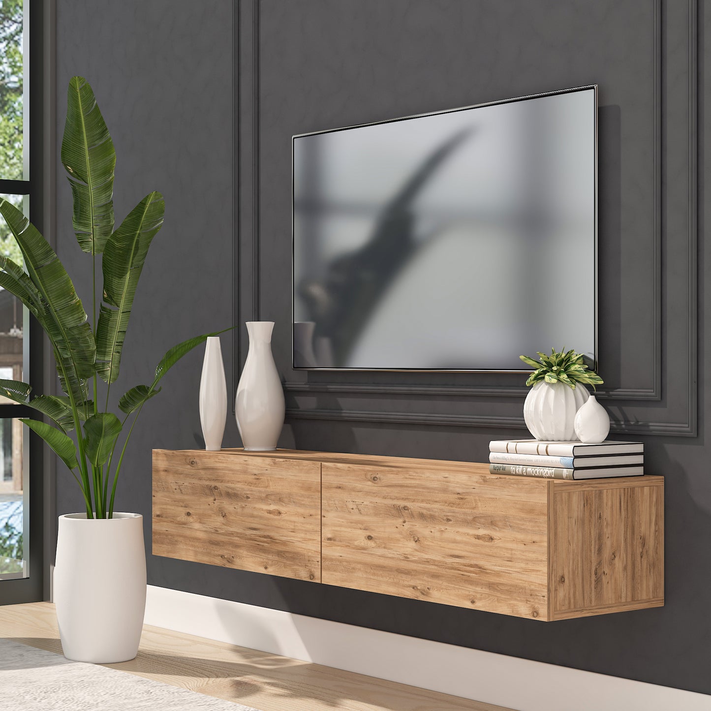 Housley 53" Floating TV Stand Up to 70" TV's Wall Mounted Media Console