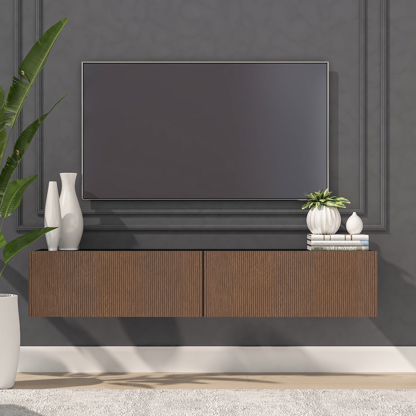 Housley 53" Floating TV Stand Up to 70" TV's Wall Mounted Media Console