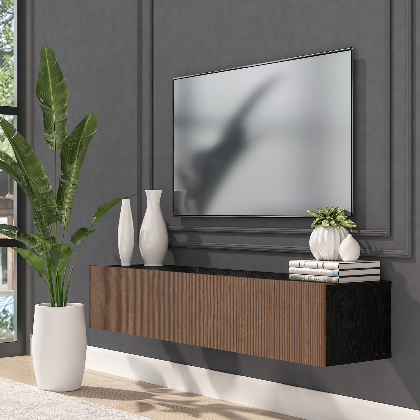 Housley 53" Floating TV Stand Up to 70" TV's Wall Mounted Media Console