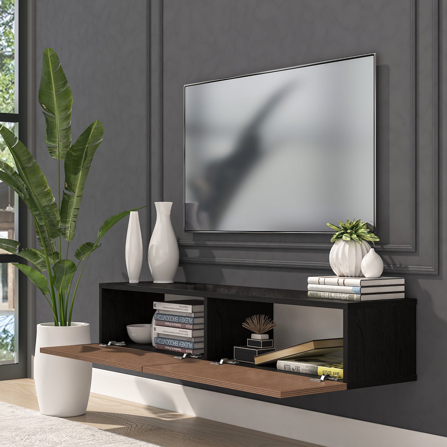 Housley 53" Floating TV Stand Up to 70" TV's Wall Mounted Media Console