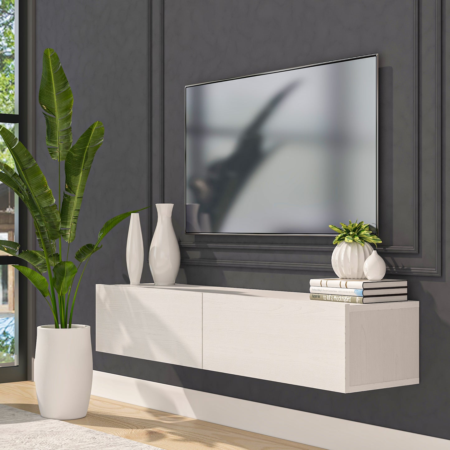 Housley 53" Floating TV Stand Up to 70" TV's Wall Mounted Media Console