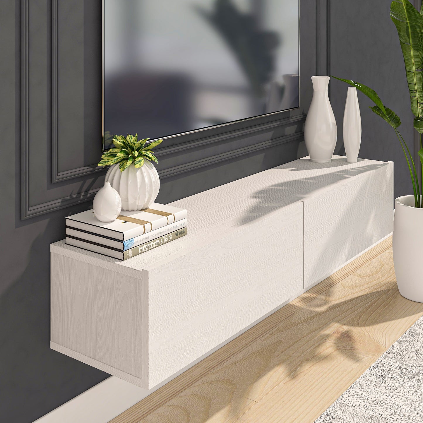 Housley 53" Floating TV Stand Up to 70" TV's Wall Mounted Media Console