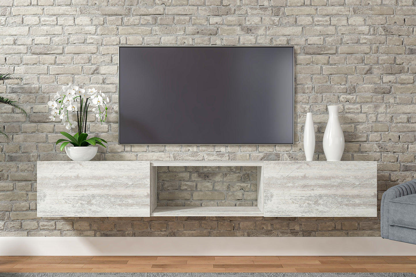 Sculley 71" Floating TV Stand Up to 70" TV's Wall Mounted Media Console
