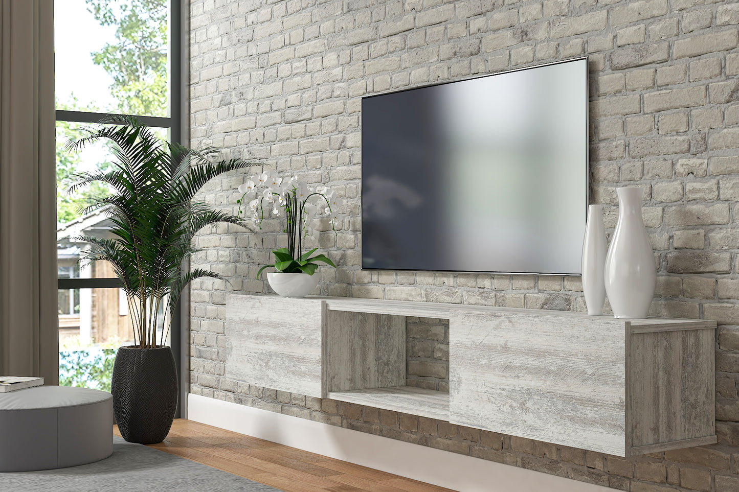 Sculley 71" Floating TV Stand Up to 70" TV's Wall Mounted Media Console