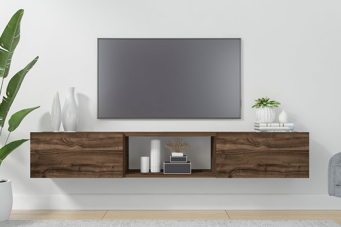 Sculley 71" Floating TV Stand Up to 70" TV's Wall Mounted Media Console