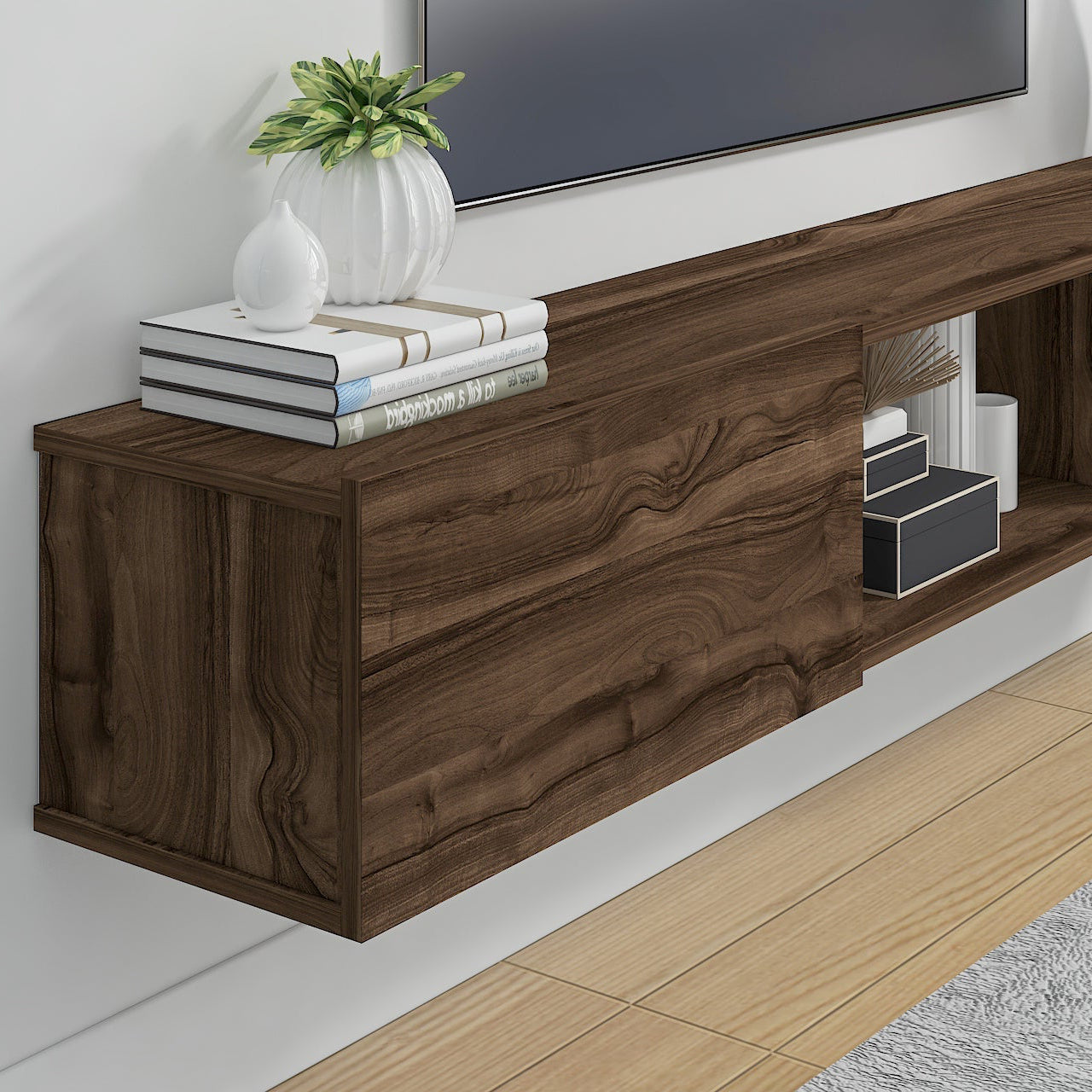 Sculley 71" Floating TV Stand Up to 70" TV's Wall Mounted Media Console