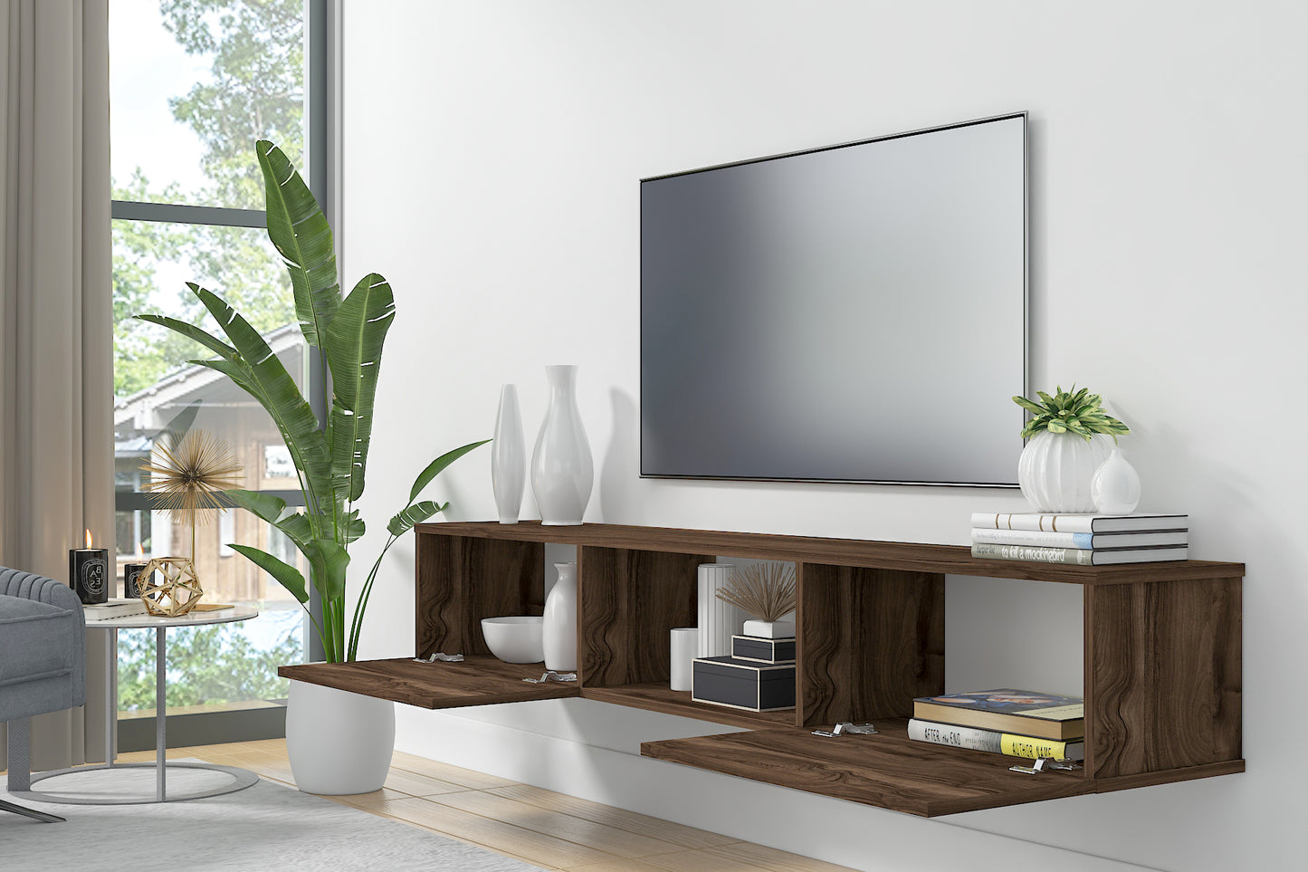 Sculley 71" Floating TV Stand Up to 70" TV's Wall Mounted Media Console