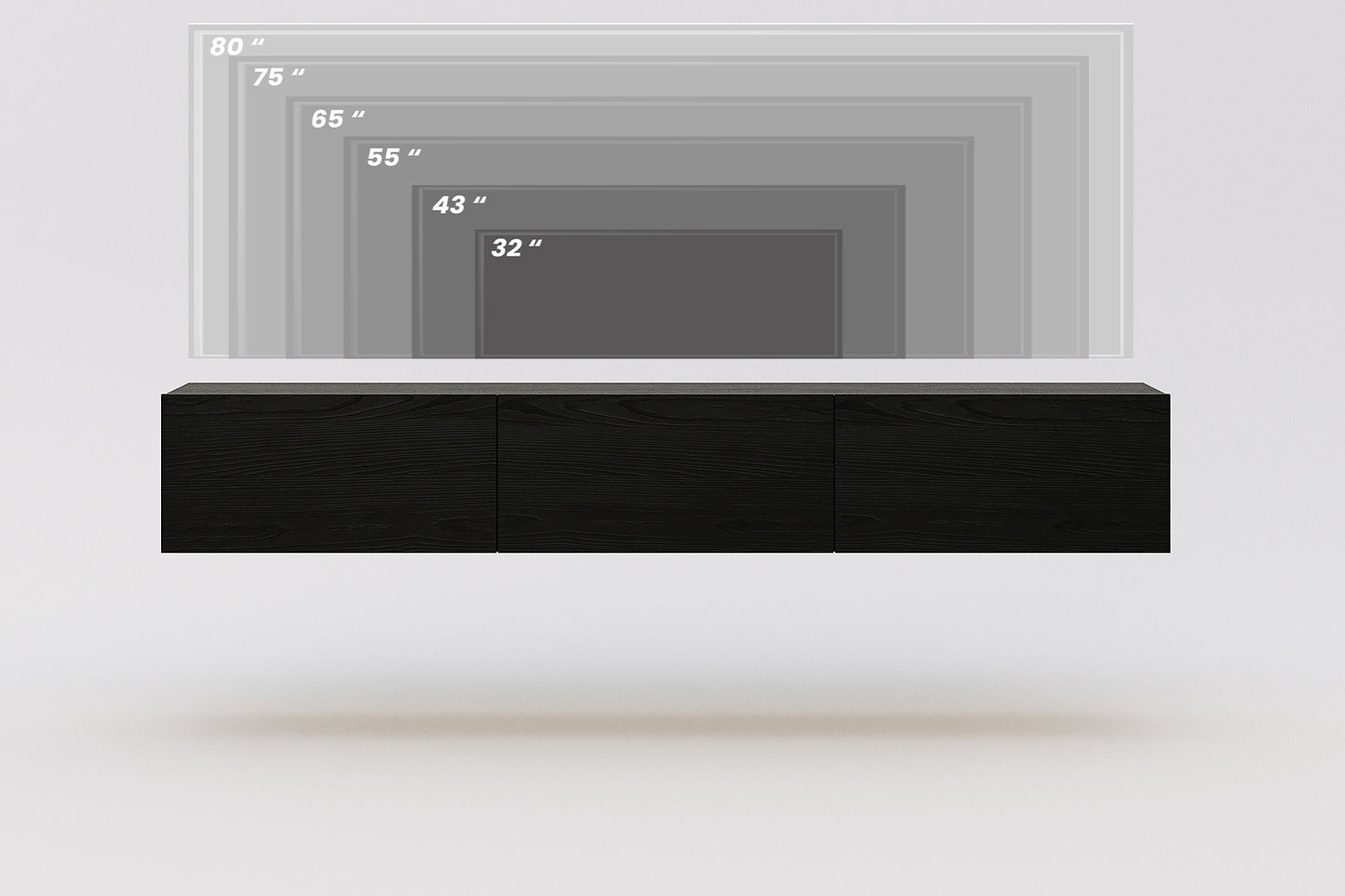 Hamman Modern 71" Floating TV Stand with Storage Wall-Mounted Media Console for TVs up to 80"