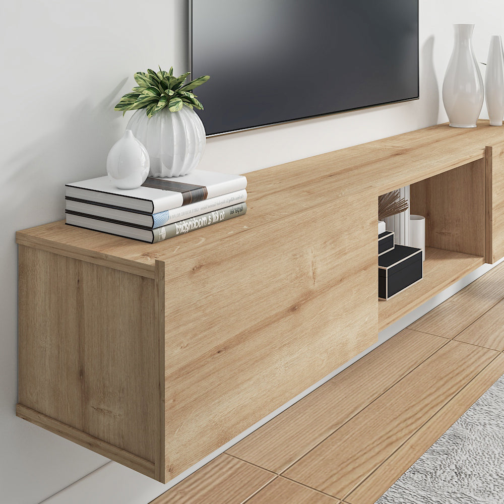 Sculley 71" Floating TV Stand Up to 70" TV's Wall Mounted Media Console