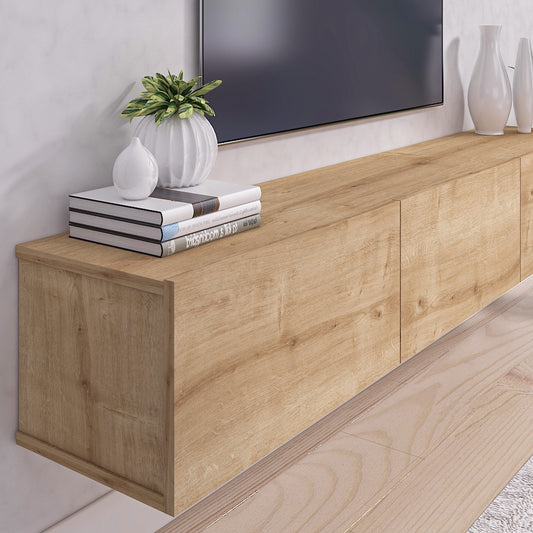 Hamman Modern 71" Floating TV Stand with Storage Wall-Mounted Media Console for TVs up to 80"