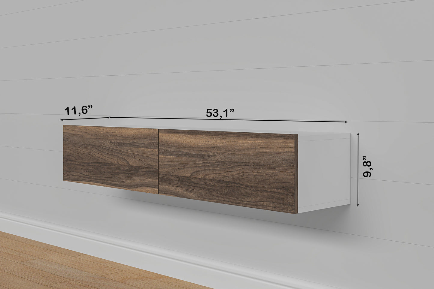 Housley 53" Floating TV Stand Up to 70" TV's Wall Mounted Media Console