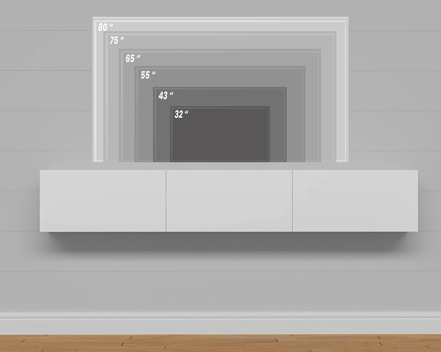 Hamman Modern 71" Floating TV Stand with Storage Wall-Mounted Media Console for TVs up to 80"