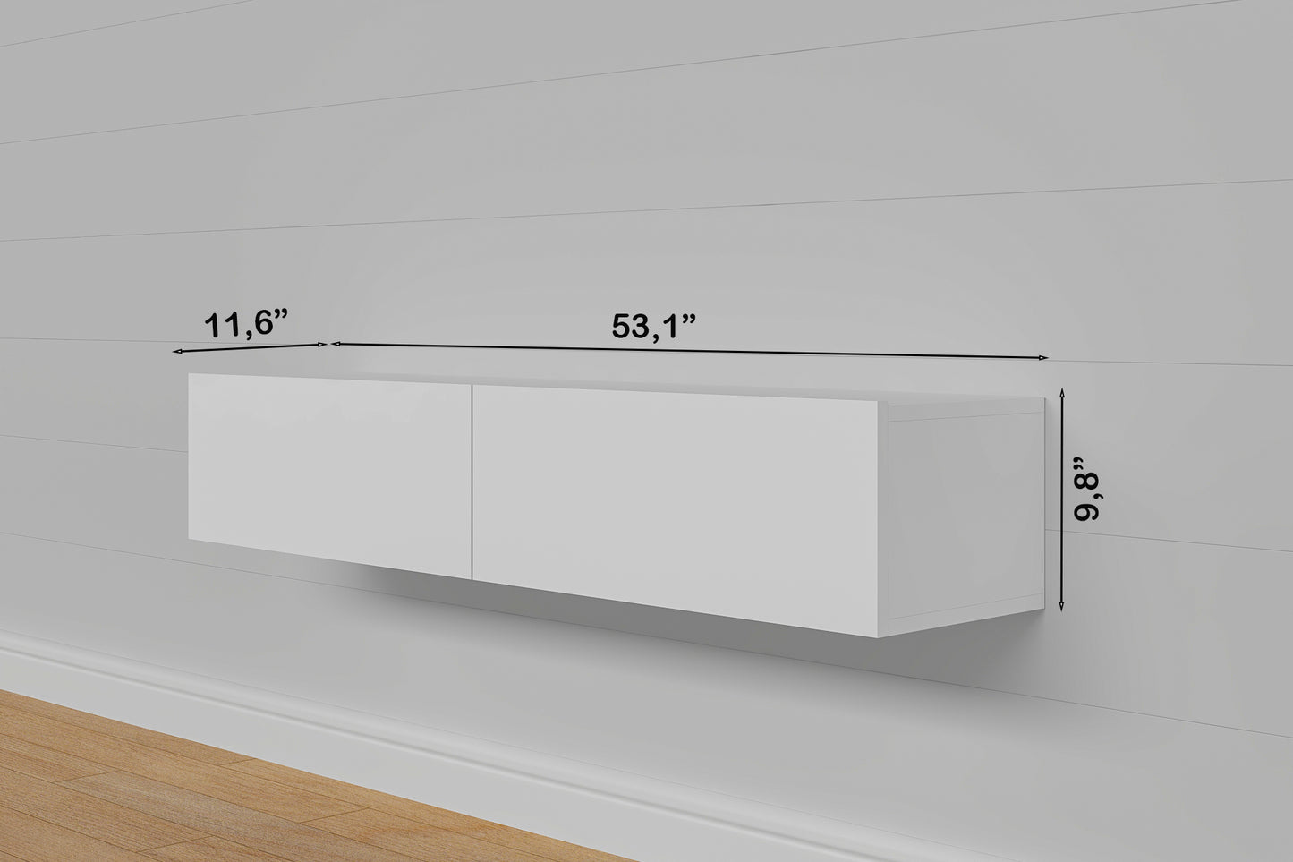 Housley 53" Floating TV Stand Up to 70" TV's Wall Mounted Media Console