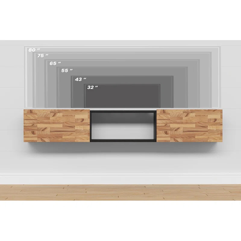 Sculley 71" Floating TV Stand Up to 70" TV's Wall Mounted Media Console