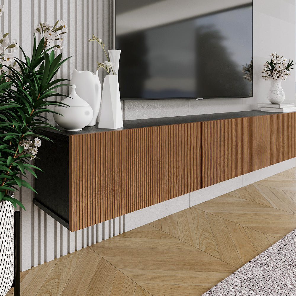 Hamman Modern 71" Floating TV Stand with Storage Wall-Mounted Media Console for TVs up to 80"