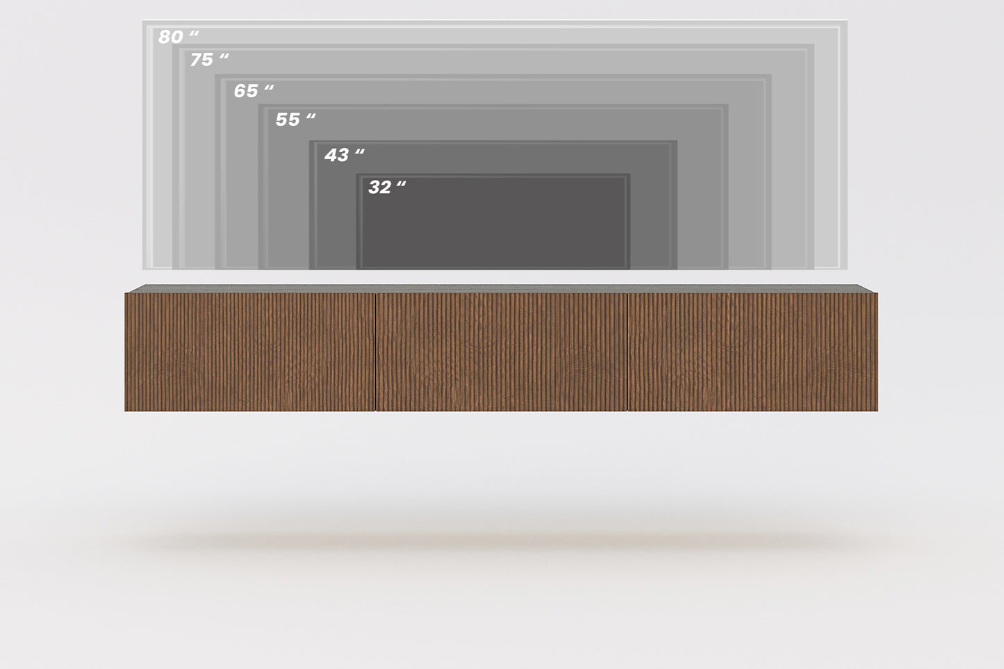 Hamman Modern 71" Floating TV Stand with Storage Wall-Mounted Media Console for TVs up to 80"