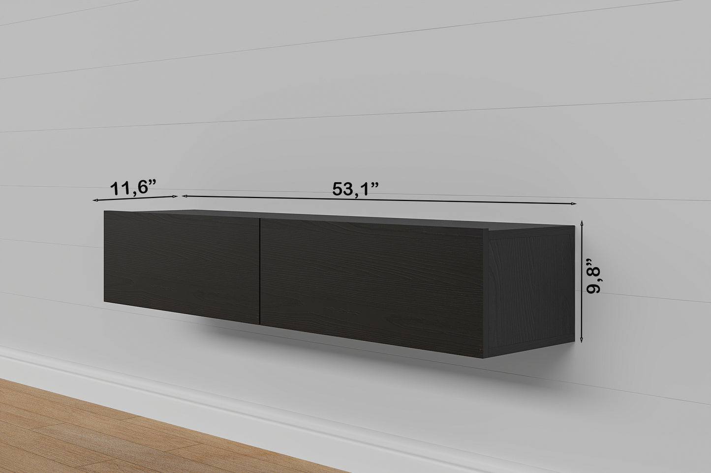 Housley 53" Floating TV Stand Up to 70" TV's Wall Mounted Media Console