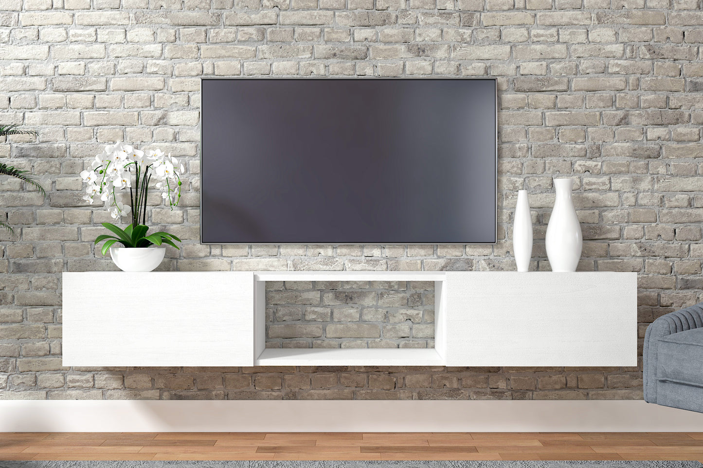 Sculley 71" Floating TV Stand Up to 70" TV's Wall Mounted Media Console