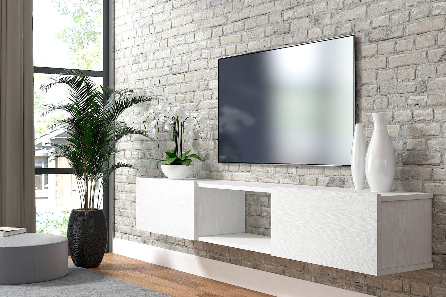 Sculley 71" Floating TV Stand Up to 70" TV's Wall Mounted Media Console