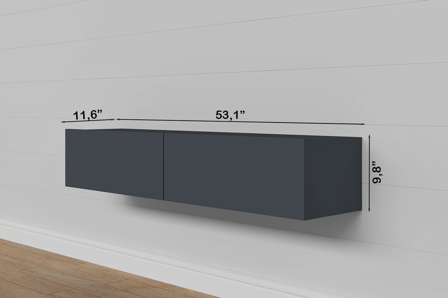 Housley 53" Floating TV Stand Up to 70" TV's Wall Mounted Media Console
