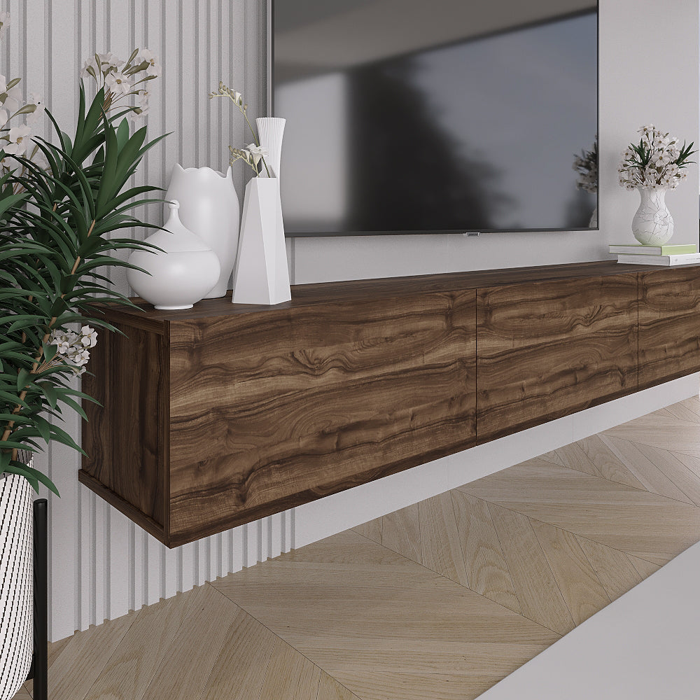 Hamman Modern 71" Floating TV Stand with Storage Wall-Mounted Media Console for TVs up to 80"