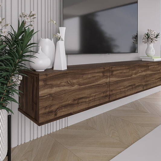 Hamman Modern 71" Floating TV Stand with Storage Wall-Mounted Media Console for TVs up to 80"