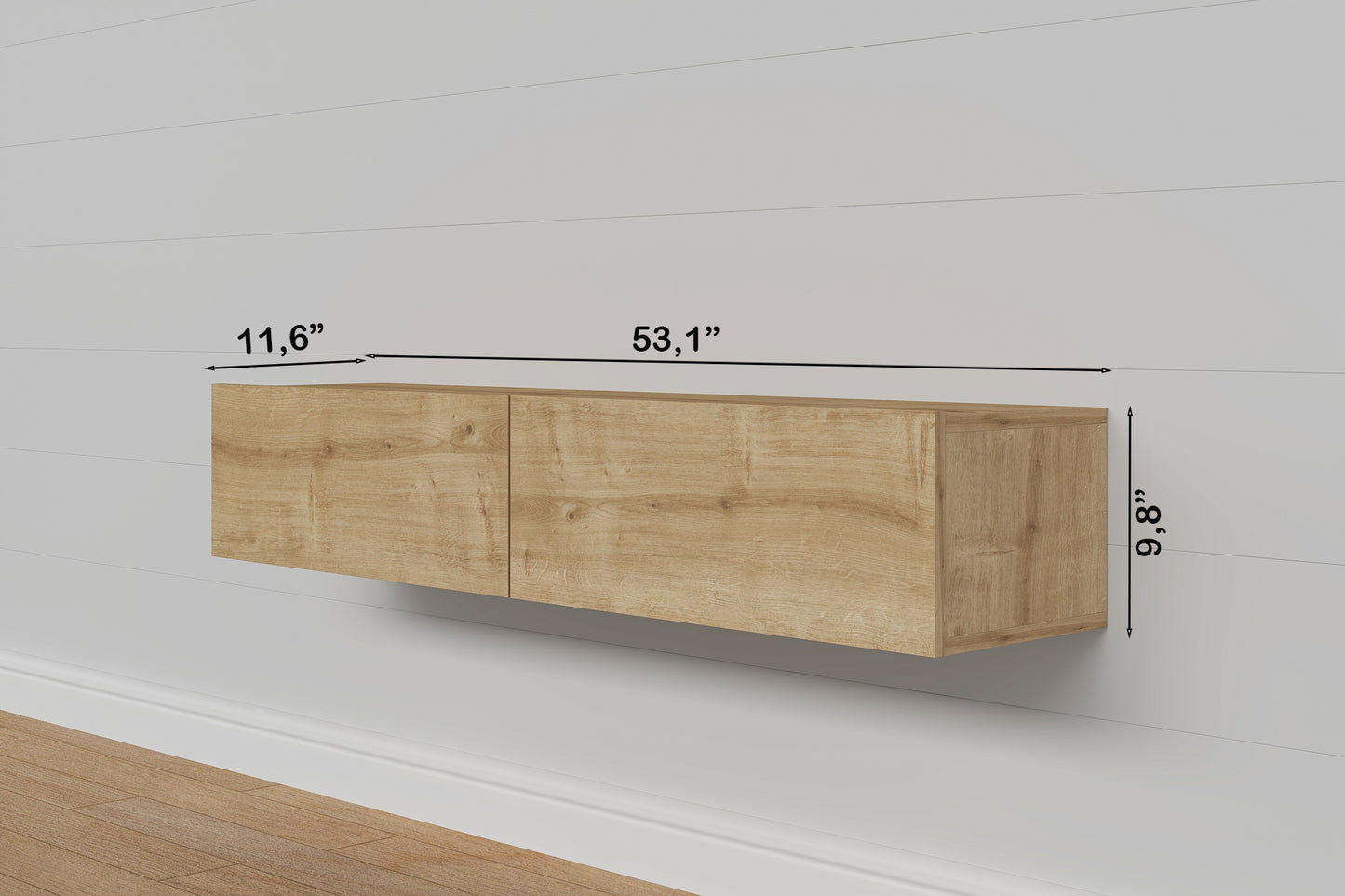 Housley 53" Floating TV Stand Up to 70" TV's Wall Mounted Media Console